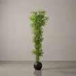 Artificial Blue Blossom Floor Plant in Luxury Vase - 1