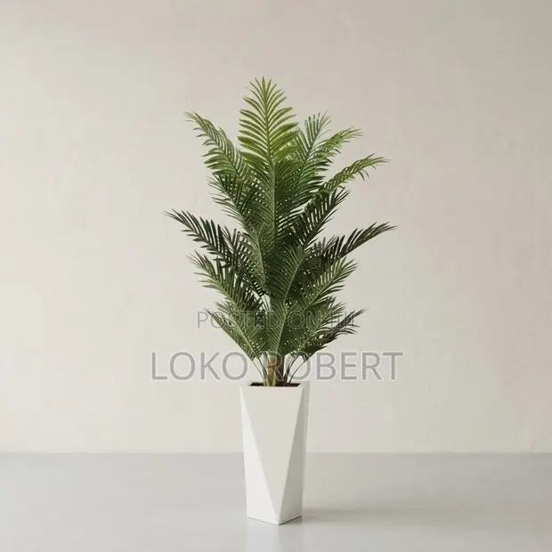 Premium Artificial Cycas Palm Tree with Geometric Pot - 1