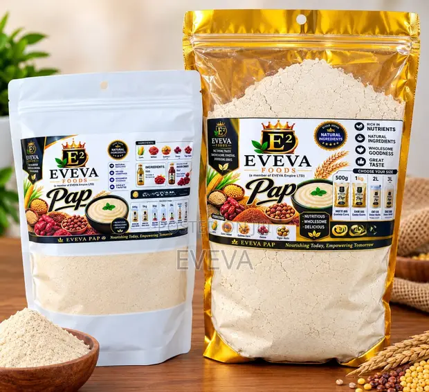 Eveva Foods Pap - Yellow Corn, Guinea Corn, Millet, Tiger Nuts, Dates - 1kg - 1