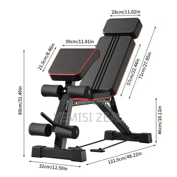 Bodyfit Adjustable Dumbbell Bench Press - 1