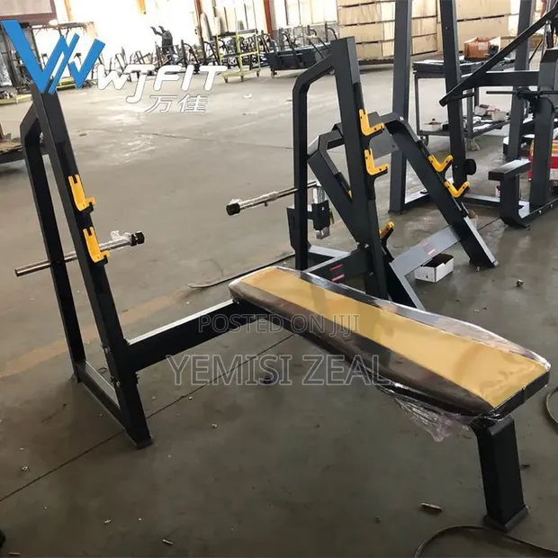 German Fitness Olympic Weight Lifting Bench Press with Gloves - 1
