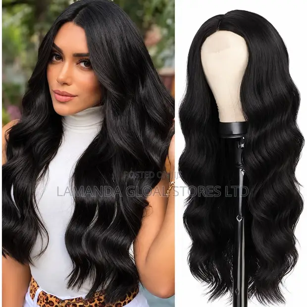 Long Body Wave Middle Part HD Lace Front Human Hair Wig - 1
