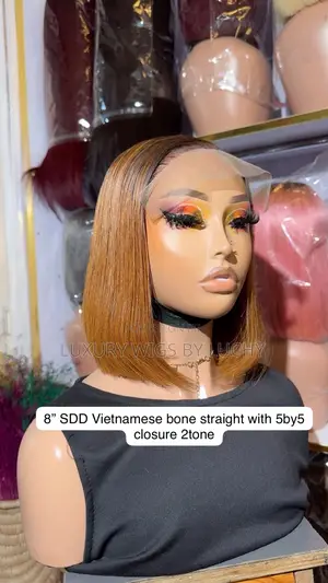 8" SDD Vietnamese Bone Straight Wig with 5x5 Closure