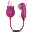 A&G Vibrating Dildo - Rose Sex Toy with G-Spot Stimulation - 2