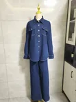 Women's Blue Jeans Trouser Suit - Size XL (UK 12-14) - 2