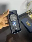 Lige Men's Quartz Wristwatch - Blue Stainless Steel - 1