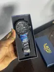 Lige Men's Quartz Wristwatch - Blue Stainless Steel - 2