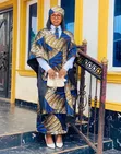 African Print Cape and Skirt Set with Headwrap - 3