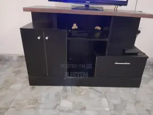 TV Console with Multiple Shelves and Cabinets