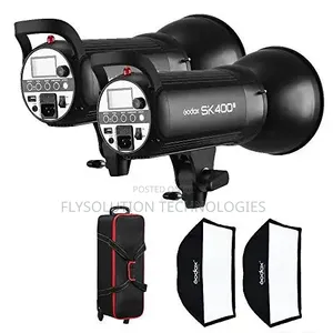 Godox SK400ii 400W Strobe Kit tare da 2x 60x90cm Softboxes