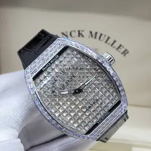 Franck Muller Luxury Automatic Leather Wristwatch