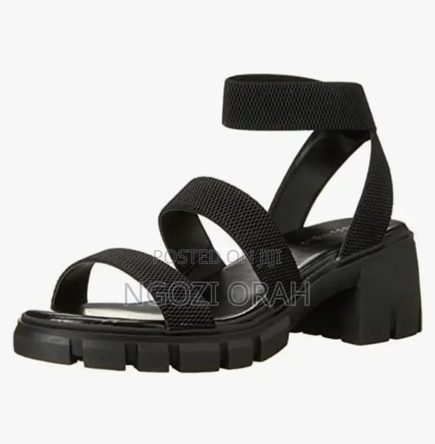 Madden Girl Haley Black Chunky Platform Sandals - 1
