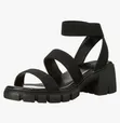 Madden Girl Haley Black Chunky Platform Sandals - 1