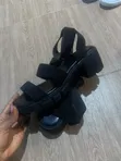 Madden Girl Haley Black Chunky Platform Sandals - 2