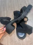 Madden Girl Haley Black Chunky Platform Sandals - 3