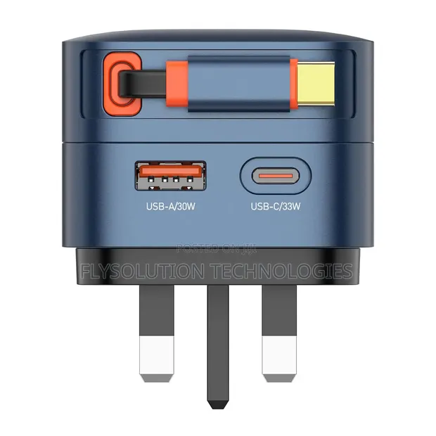 LDNIO Q9 33W GaN Charger with Retractable Cable - 1