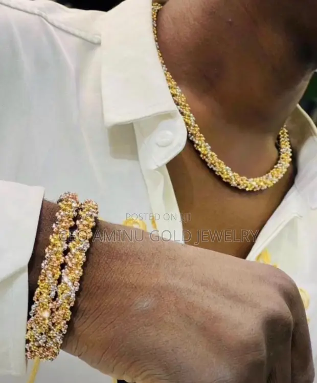 18 Karat Pure Gold Sugar Chain Necklace - 1
