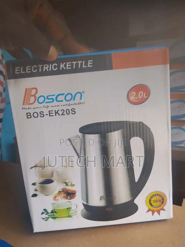 Boscon Electric Jug Kettle 2L | Fast Boiling | Anti-Scald Handle - 1