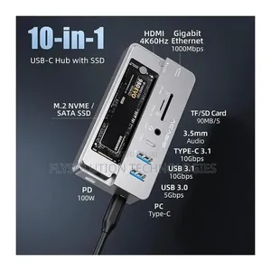 Onten OTN-UC966 10-in-1 M.2 NVMe/SATA SSD Enclosure