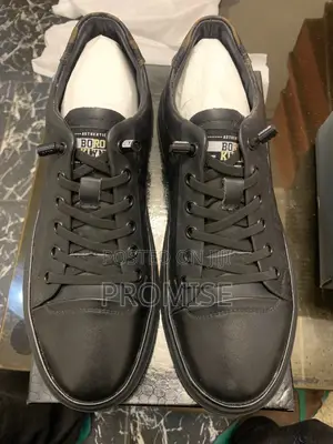 Fendi Black Leather Sneakers - Size 43