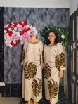 Beautiful Ankara Bubu Long Gown with Scarf - 2