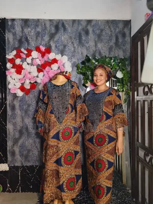 Beautiful Ankara Bubu Long Gown with Scarf