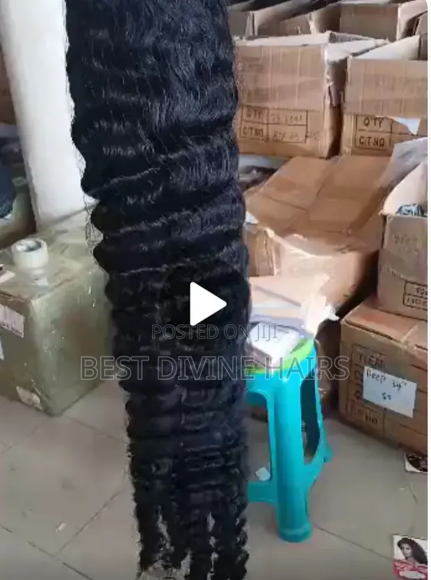 20" Full Frontal Deep Wave Human Hair Wig - 1