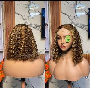 14" 4x4 Full Closure Jerry Curls Wig Gash na Gaskiya