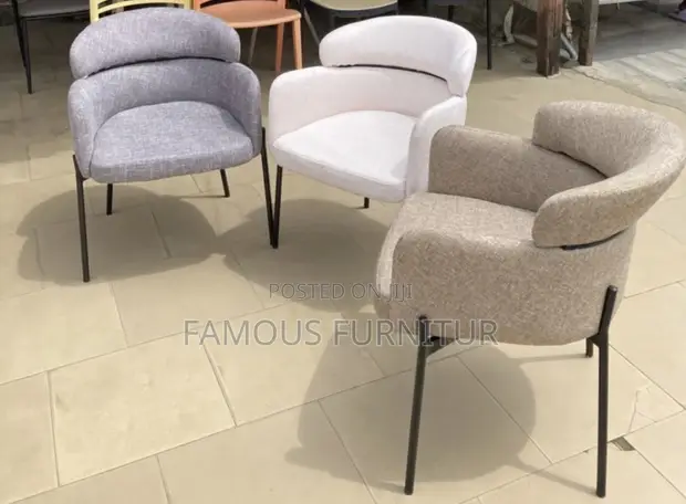 Modern Upholstered Accent Chair - Curved Wraparound - 1