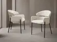 Modern Upholstered Accent Chair - Curved Wraparound - 3