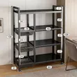 Multi-Tier Kitchen Storage Rack with Pull-Out Baskets - 1