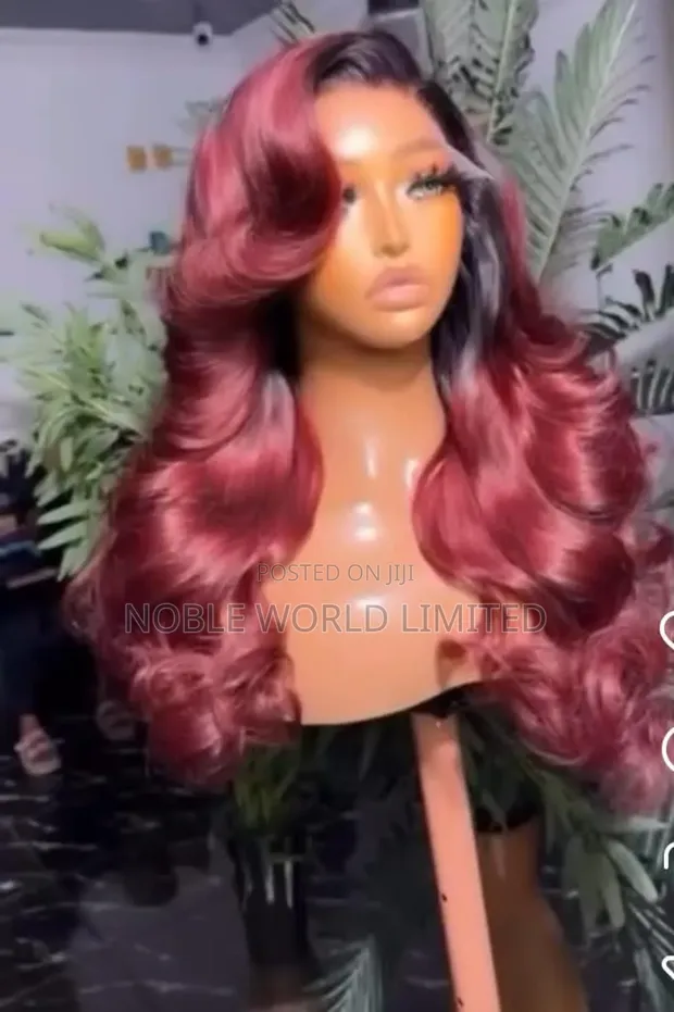 Loose Bounce Wine Color Wig - 1