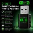 2-in-1 WiFi 6 & Bluetooth 5.4 USB Adapter - 3