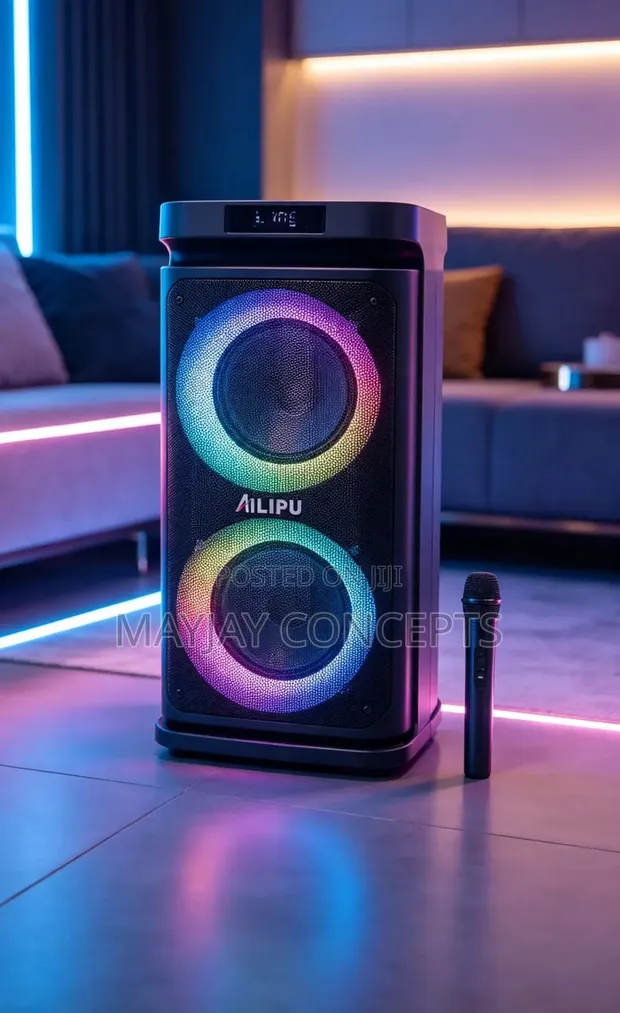 AILIPU SP-3622D Dual 8-Inch Rechargeable Bluetooth PA Speaker System - 1