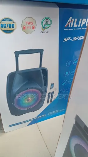 AILIPU SP-3210D 12-Inch Rechargeable Bluetooth PA Speaker Da Mics 2