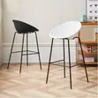 Modern Bar Stools - Curved Perforated Shell Seats - 2