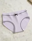 4pcs Pack Women's Ribbed Comfortable Triangle Panties - 3