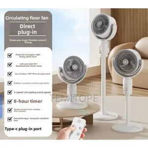 Large Rechargeable Adjustable Fan with Remote Control