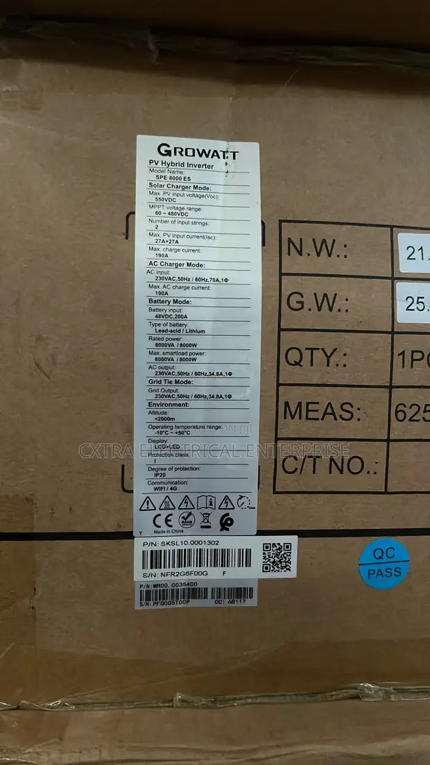 Growatt SPE 8000 ES 8kVA/8kW PV Hybrid Inverter - 1