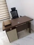 Office Desk with Swivel Chair - Brown - 1