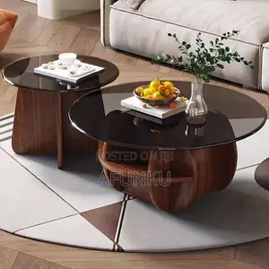Luxury Center Table (2pcs Glass Top)