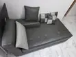 5 Seater L Shape Leather Sofa - 1