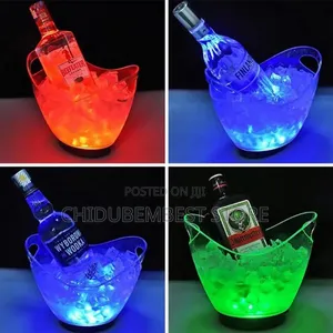 Rechargeable LED Acrylic Champagne Ice Bucket