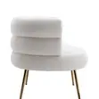 Modern White Bouclé Accent Chair - 1
