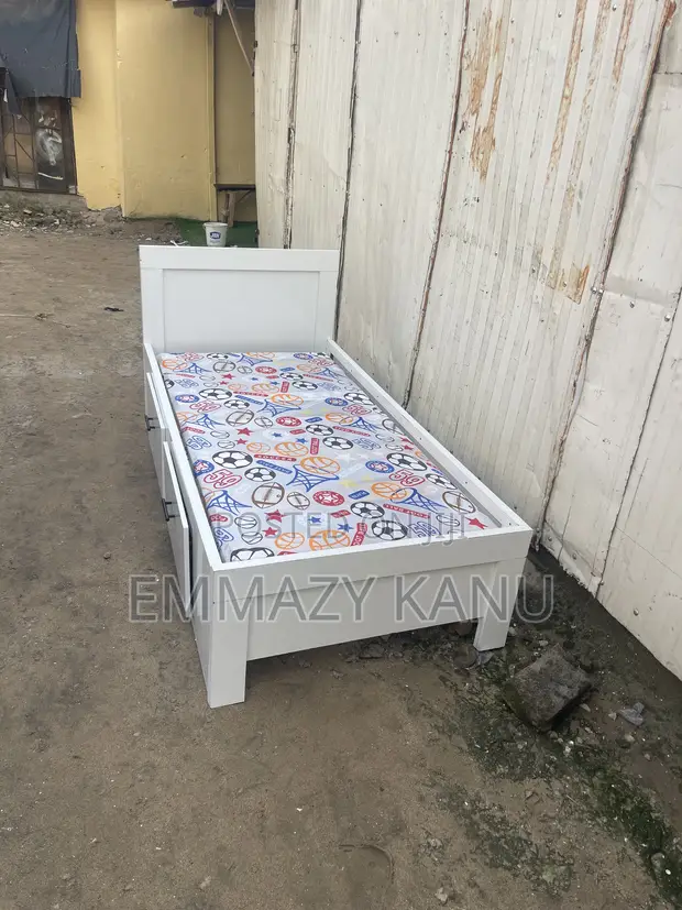 3x6 Children Bed Frame with Inside Bedside - 1