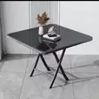 Modern Glass Foldable Table and Chair Set - 2