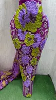 Luxurious Flowery Beaded Lace Fabric - 3