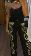 Fashion Nova Black Stoned Boyfriend Jeans - 2