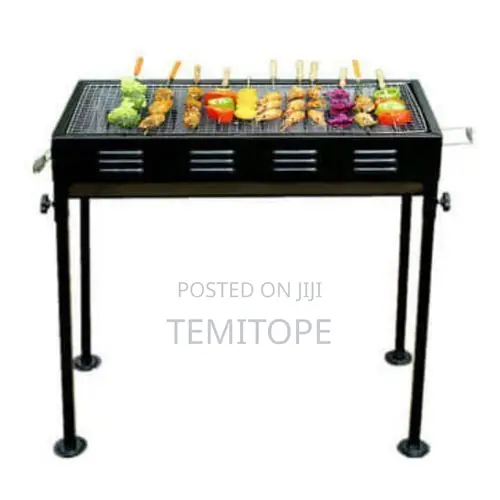 Camp/Event Charcoal BBQ Grill with Adjustable Stand - 1