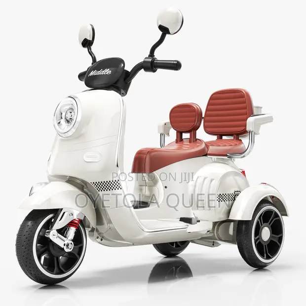 Kids Electric Bike - White - 1